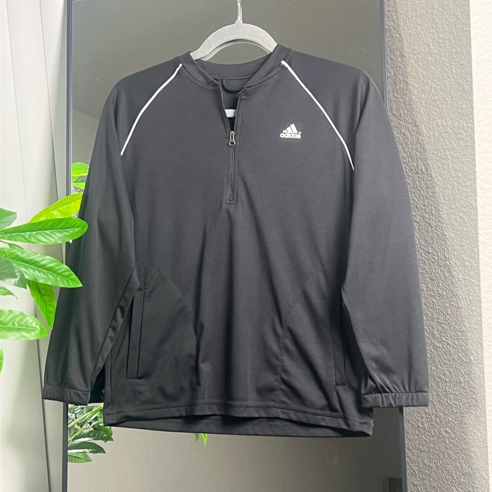 Adidas - Boys Athletic Black Half Zip
